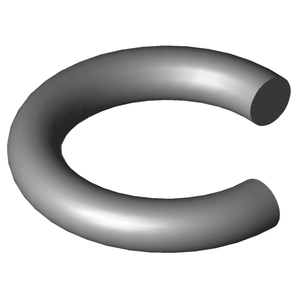 Obraz CAD Pierścienie wału C420-4