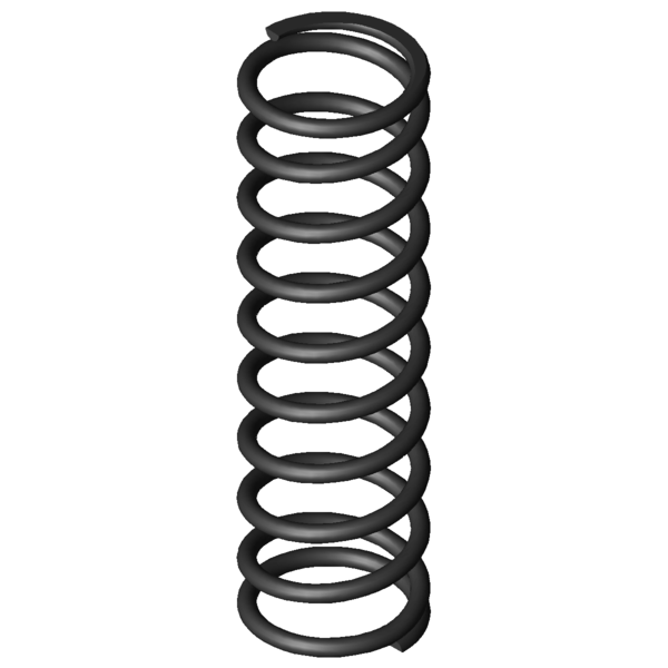 Imagem CAD Molas de compressão D-207J-09