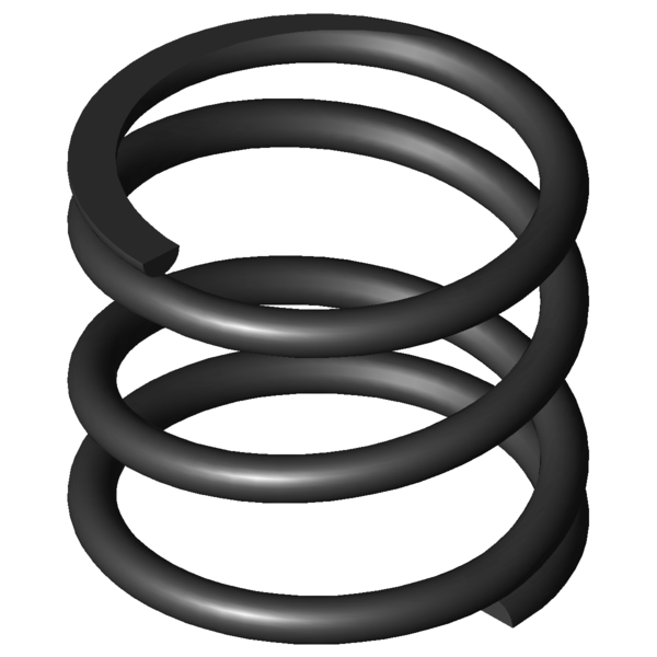 CAD image Compression springs D-217A-10