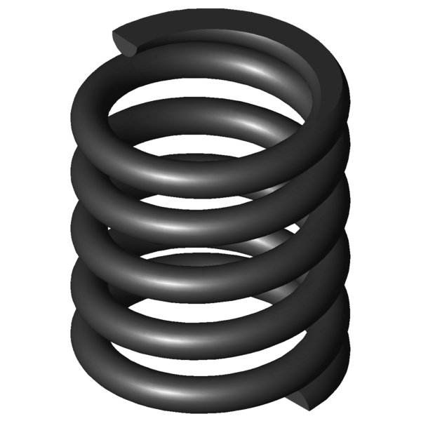 Imagen CAD Muelles de compresión D-354B