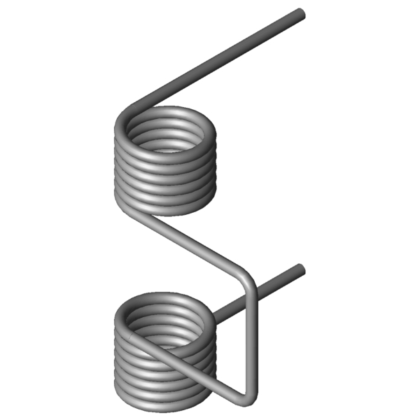 Imagem CAD Molas de torção dupla DSF-365
