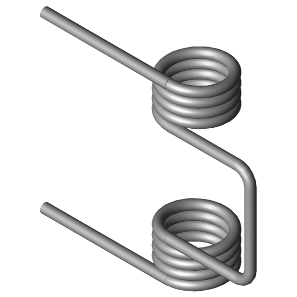 Imagem CAD Molas de torção dupla DSF-450