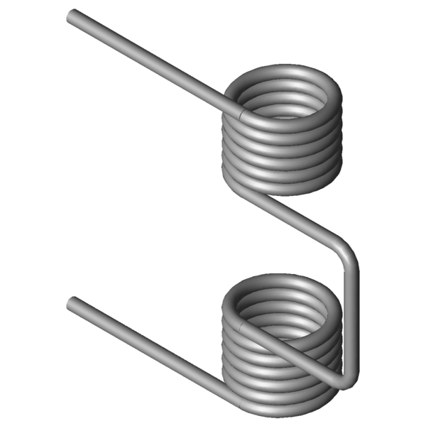 CAD image Double torsion spring DSF-460