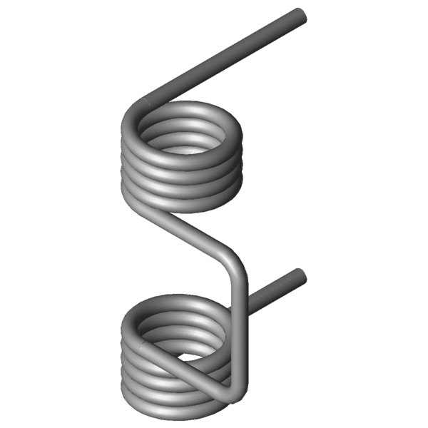 Imagem CAD Molas de torção dupla DSF-505