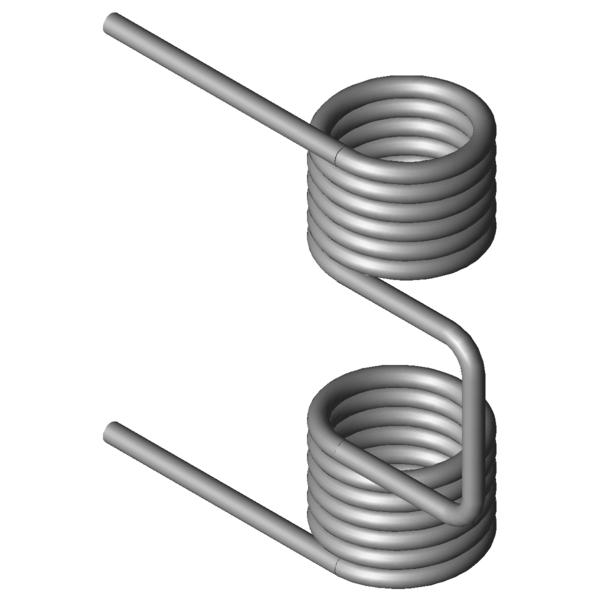 Imagem CAD Molas de torção dupla DSF-560