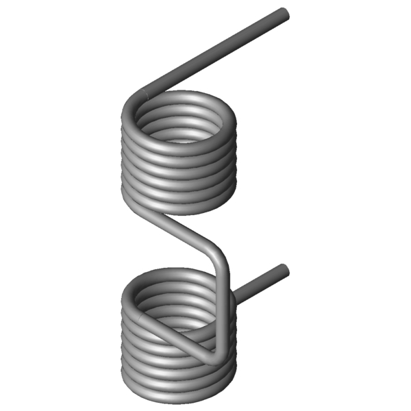 Imagem CAD Molas de torção dupla DSF-565