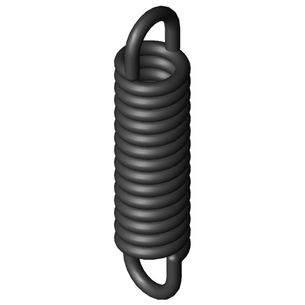 Imagen CAD Muelles de extensión Z-051E-01X