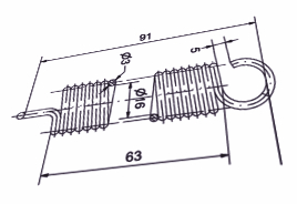 Detail page Compression springs: VD-400  Stainless steel Ø 8 x 63 x 95 mm  - Gutekunst Federn - Always the right metal spring